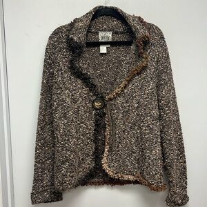 Curio Women’s Chunky Knit Cardigan Blazer Size Large